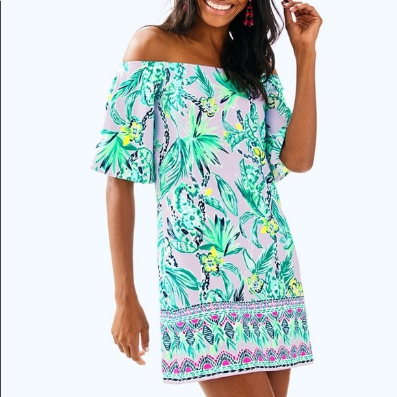 Lilly Pulitzer Dresses & Skirts - Fawcett dress- off shoulder Lilly Pulitzer small